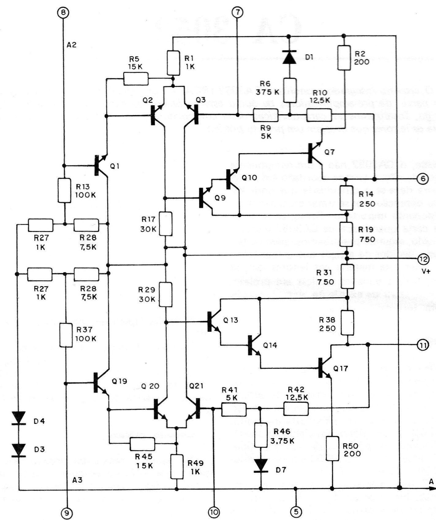 Figura 2 – Circuito equivalente ao CA3052