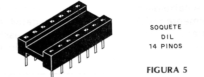 Figura 5 – Soquete para os integrados Figura 5 – Soquete para os integrados