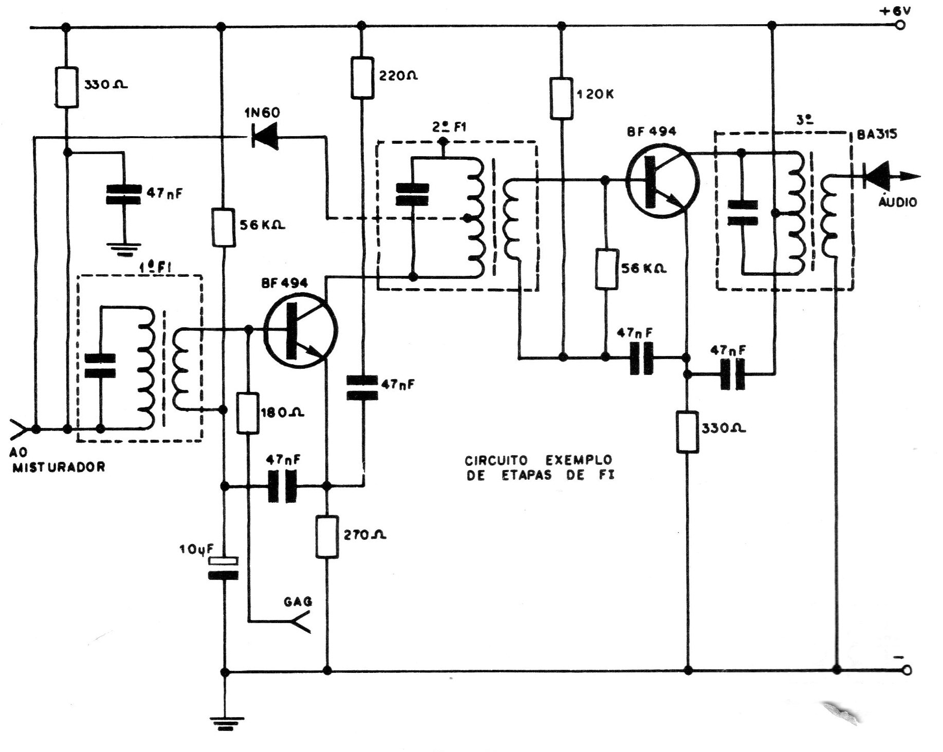 Figura 10 – circuito típico de FI Figura 10 – circuito típico de FI