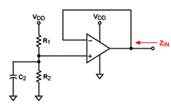 Figura 7 - Buffer com amplificador operacional para a polarização Figura 7 - Buffer com amplificador operacional para a polarização