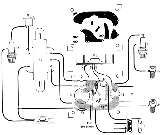 Figura 2 - Placa de circuito impresso para a montagem. 