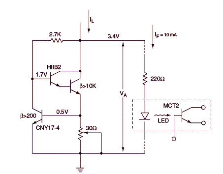 Figura 6 - Fonte de corrente constante para sensor óptico 