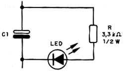 Ligação do LED indicador.
