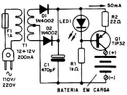 Diagrama do carregador.
Diagrama do carregador.