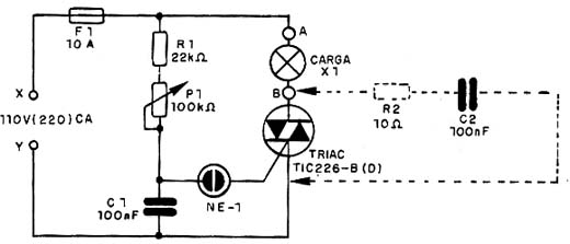 Diagrama completo do dimmer.
Diagrama completo do dimmer.