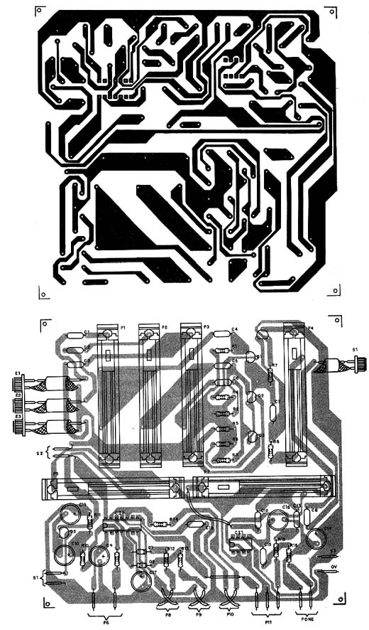 Diagrama da mesa de som.
