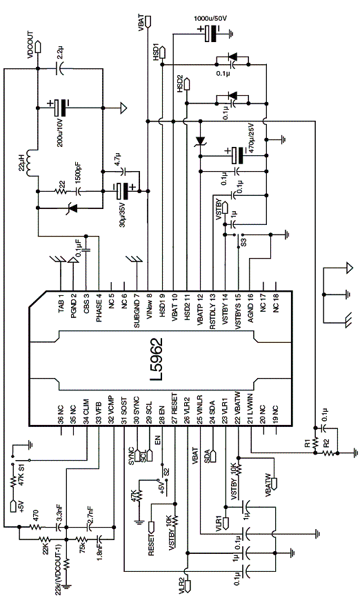 Figura 3 - Regulador típico com o L5962 