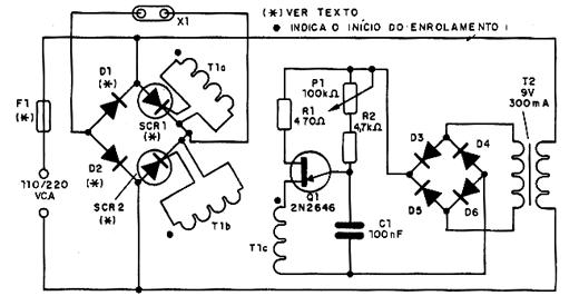 Diagrama completo do controle. Diagrama completo do controle.