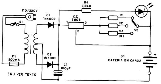 Diagrama do carregador de NICAD
Diagrama do carregador de NICAD