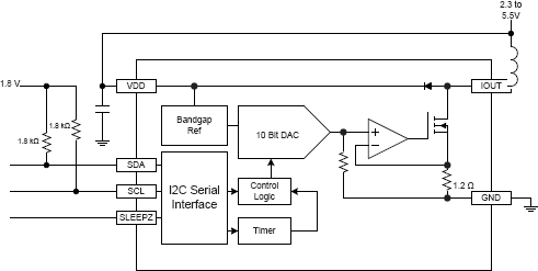 Figura 3 - Circuito de controle de motor da AllegroMicro usando o A3907.
Figura 3 - Circuito de controle de motor da AllegroMicro usando o A3907.