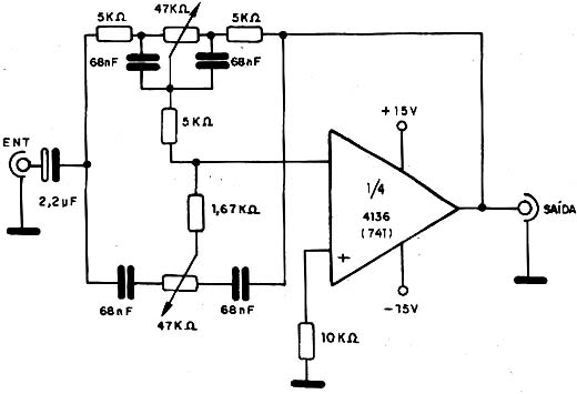 Controle de tom.
Controle de tom.
