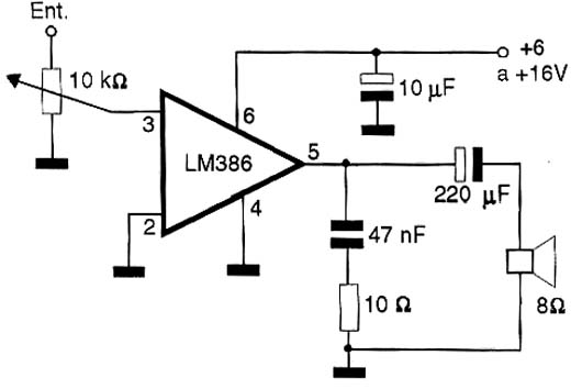AMPLIFICADOR Lm<sup>3</sup>86 de 1 W
AMPLIFICADOR Lm<sup>3</sup>86 de 1 W