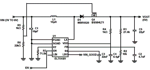 Configuração de maior rendimento utilizando um PFET em lugar de um LDO.
Configuração de maior rendimento utilizando um PFET em lugar de um LDO.