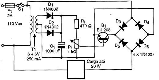 Diagrama completo do controle de potência.
Diagrama completo do controle de potência.