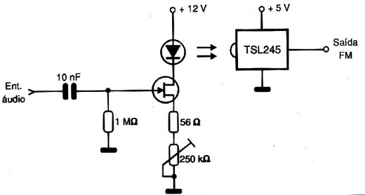 Modulador AM/FM com FET.
Modulador AM/FM com FET.