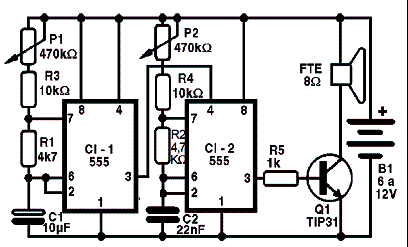 Figura 1- Diagrama completo da sirene 