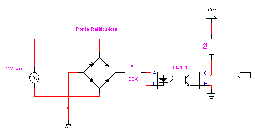 Circuito detetor de passagem pelo zero (zero-crossing) Circuito detetor de passagem pelo zero (zero-crossing)