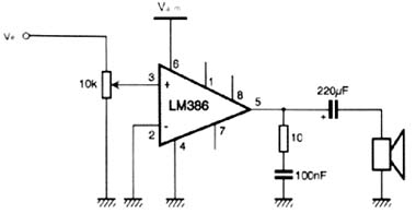 Figura 5 – Diagrama Elétrico do amplificador de áudio sugerido  