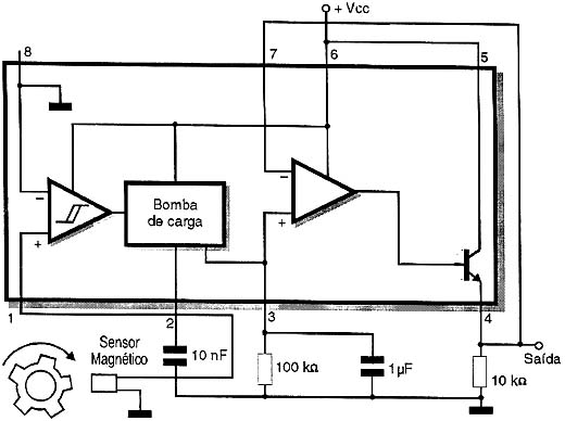 Uso do Lm<sup>2</sup>917N-8 com sensor magnético.
Uso do Lm<sup>2</sup>917N-8 com sensor magnético.