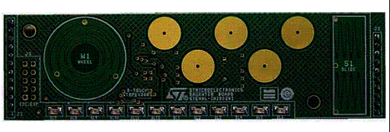 Figura 4 - Placa com as teclas vista de cima.
Figura 4 - Placa com as teclas vista de cima.