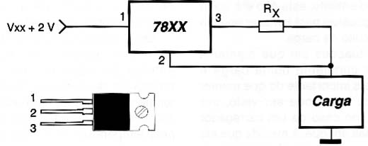 Fonte de corrente constante usando regulador 78XX.
