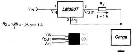 Fonte de corrente constante com o Lm<sup>3</sup>50T.
Fonte de corrente constante com o Lm<sup>3</sup>50T.