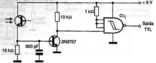 Circuito para TTL sensível.
Circuito para TTL sensível.