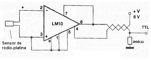 Sensor de chama.
Sensor de chama.