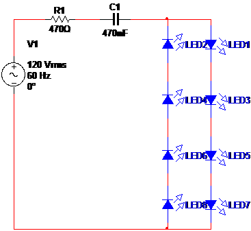 Figura 3 – de 4 a 20 LEDs podem ser usados neste circuito
Figura 3 – de 4 a 20 LEDs podem ser usados neste circuito