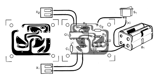 Figura 3 - Placa de circuito impresso para a montagem
