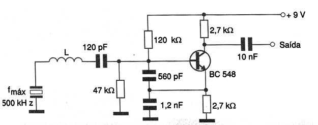 Figura 4 – Oscilador até 500 kHz
Figura 4 – Oscilador até 500 kHz