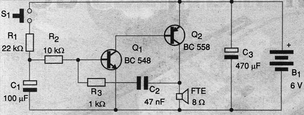 Sirene modulada usando transistores
Sirene modulada usando transistores
