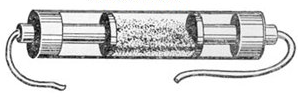Figura 1 – o coesor de Branley, primeiro detector de sinais de rádio
Figura 1 – o coesor de Branley, primeiro detector de sinais de rádio