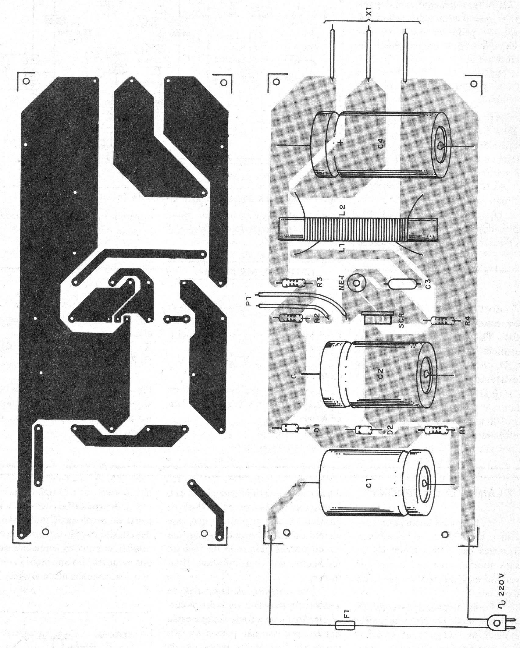 Figura 3 – Placa de circuito impresso para a versão de 220 V
Figura 3 – Placa de circuito impresso para a versão de 220 V