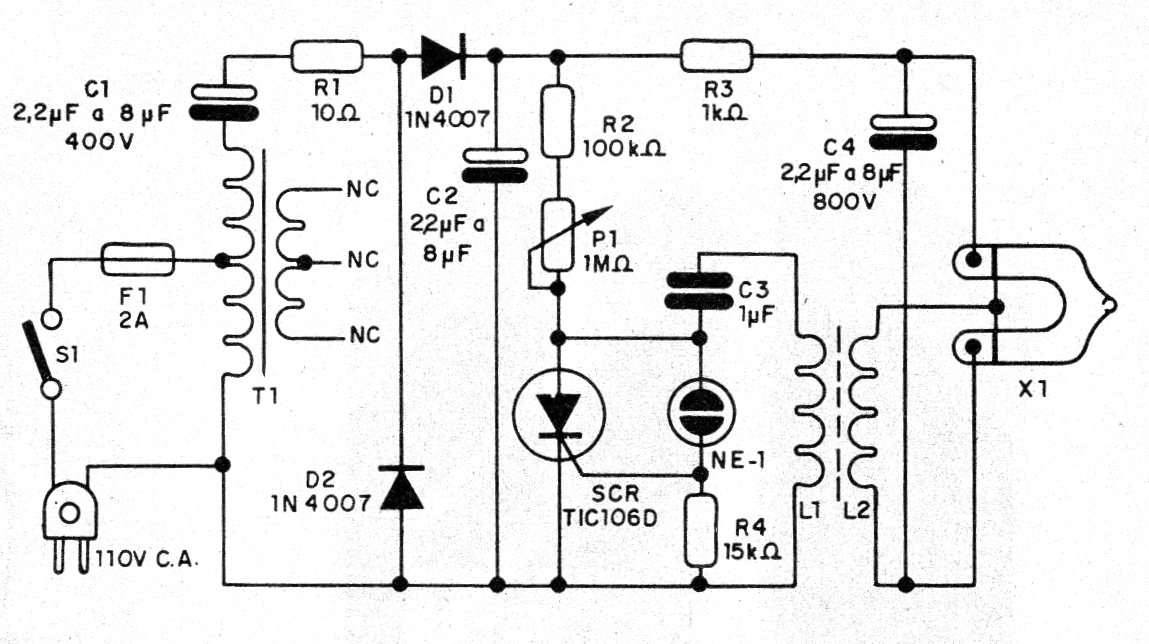    Figura 4 – Circuito para a rede de 110 V
