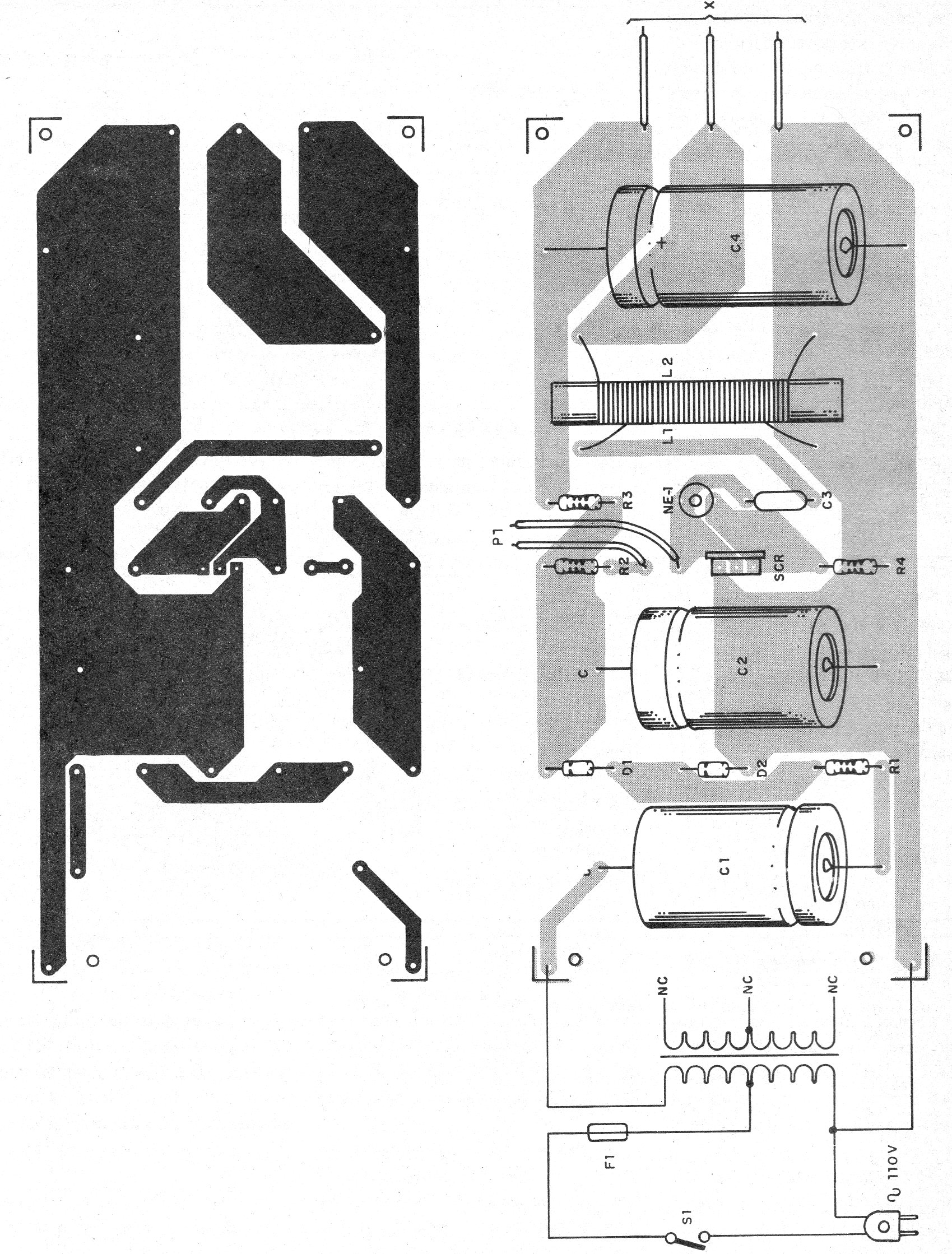 Figura 5 – Placa de circuito impresso para a versão de 110 V
Figura 5 – Placa de circuito impresso para a versão de 110 V