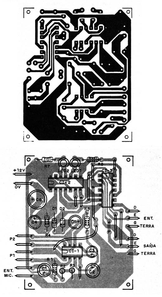 Figura 5 – Placa de circuito impresso para a montagem
Figura 5 – Placa de circuito impresso para a montagem