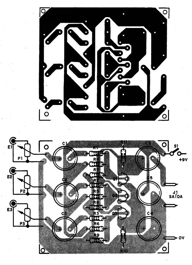Figura 2 – Placa de circuito impresso para a montagem
Figura 2 – Placa de circuito impresso para a montagem
