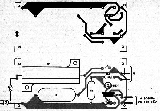 Figura 6 – Placa de circuito impresso para a montagem
Figura 6 – Placa de circuito impresso para a montagem
