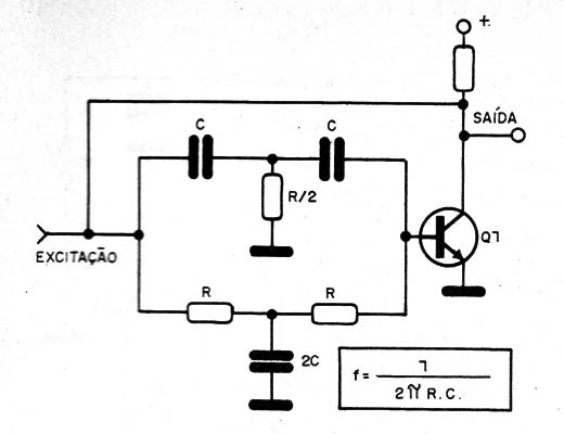    Figura 3 – Oscilador de duplo T
