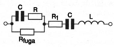 Figura 5 – Circuito equivalente a um capacitor eletrolítico
Figura 5 – Circuito equivalente a um capacitor eletrolítico
