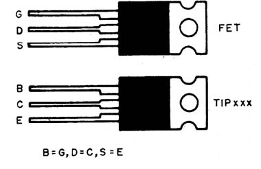 Figura 7 – Pinagem equivalente dos Darlingtons
