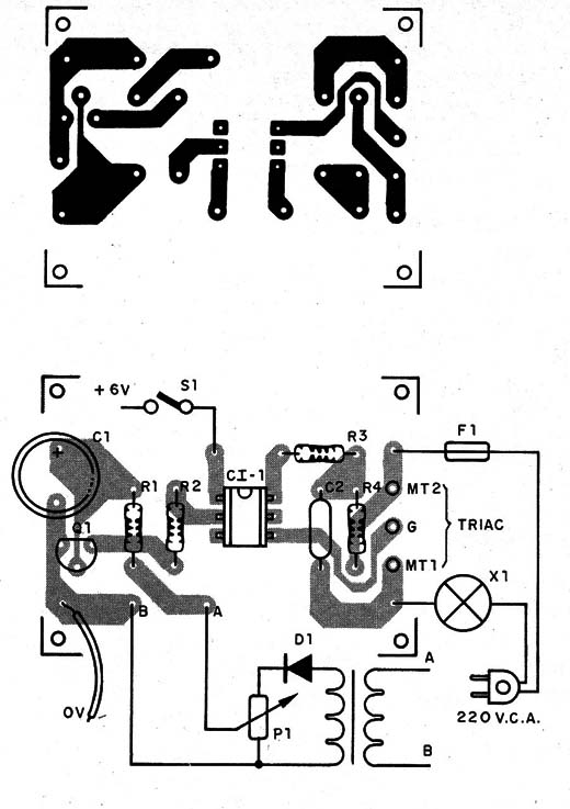 Figura 2 – Placa de circuito impresso para a montagem
Figura 2 – Placa de circuito impresso para a montagem
