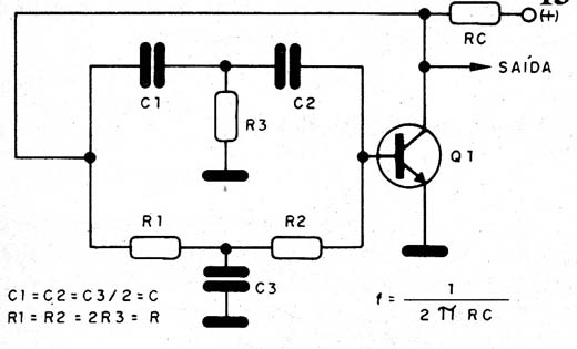    Figura 13 – Oscilador de duplo T
