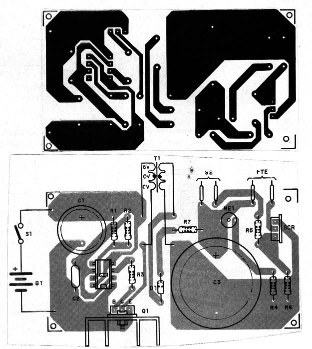 Figura 3 – Placa de circuito impresso para a versão 1
Figura 3 – Placa de circuito impresso para a versão 1