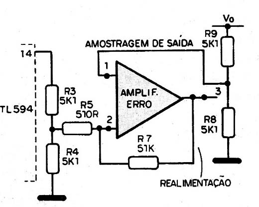 Figura 4 – Amplificador de erro
Figura 4 – Amplificador de erro
