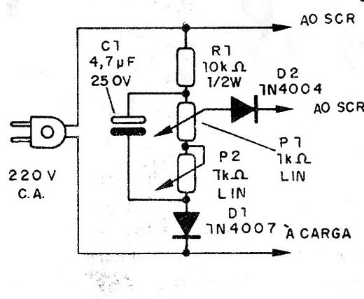 Figura 2 – Circuito para a rede de 220 V
Figura 2 – Circuito para a rede de 220 V