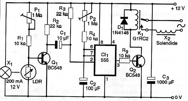 Diagrama do acionador da torneira eletrônica.
Diagrama do acionador da torneira eletrônica.