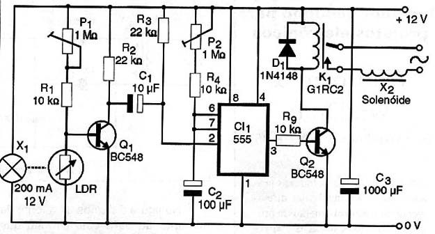 Diagrama do acionador da torneira eletrônica.
