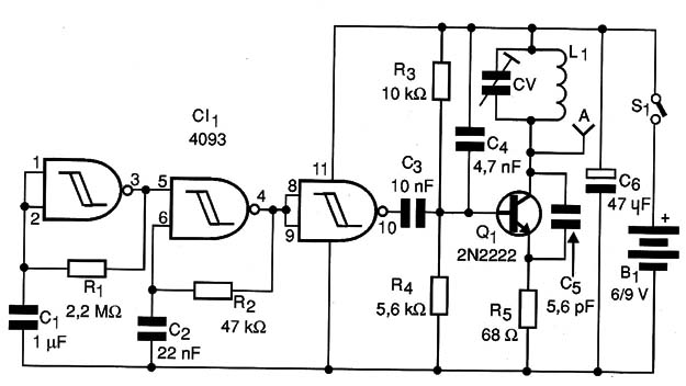 Figura 1 – Diagrama completo do emissor de bips
Figura 1 – Diagrama completo do emissor de bips